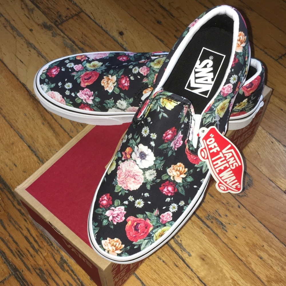 Vans classic slip on floral